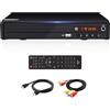 WISCENT Lettore DVD compatto per TV, lettore DVD multi-regione, MP3,Mpeg4, lettore DVD/CD per uso domestico, con HDMI/AV/USB/MIC