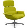 KNOLL poltrona girevole KN02 in tessuto con schienale alto reclinabile - KN02-B-A-K102118