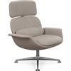 KNOLL poltrona girevole KN02 in tessuto con schienale alto reclinabile - KN02-B-A-K102120