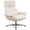 KNOLL poltrona girevole KN02 in tessuto con schienale alto reclinabile - KN02-B-A-K102124