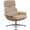 KNOLL poltrona girevole KN02 in tessuto con schienale alto reclinabile - KN02-B-A-K102125