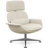KNOLL poltrona girevole KN02 in tessuto con schienale alto reclinabile - KN02-B-A-K102126