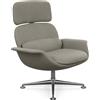 KNOLL poltrona girevole KN02 in tessuto con schienale alto reclinabile - KN02-B-A-K102129