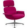 KNOLL poltrona girevole KN02 in tessuto con schienale alto reclinabile - KN02-B-A-K102131