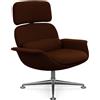 KNOLL poltrona girevole KN02 in tessuto con schienale alto reclinabile - KN02-B-B-H80043