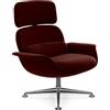 KNOLL poltrona girevole KN02 in tessuto con schienale alto reclinabile - KN02-B-B-K78434