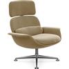 KNOLL poltrona girevole KN02 in tessuto con schienale alto reclinabile - KN02-B-B-K78460