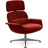 KNOLL poltrona girevole KN02 in tessuto con schienale alto reclinabile - KN02-B-B-K78476