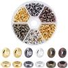 PH PandaHall 300pcs 6 colori perline distanziatori in lega di metallo Rondelle distanziatori 4mm grande foro fascini europei per la creazione di gioielli collana braccialetto