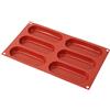 Silikomart | SF103 Stampo in Silicone per Monoporzioni SAVOIARDI, Antiaderente, 6 cavità, Confezione da 1 Stampo per Dolci, 12,7 x 4,7 cm 1,7 h