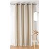 LINDER 0513 /FE/375FR - Tenda con Occhielli, Modello Baya Simil Lino, a Righe, 145 x 265 cm, Colore: spago/Beige