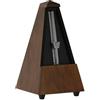 Wittner Metronomo Taktell forma piramidale Sistema Maelzel Serie 800 - Custodia in legno massello - Senza campana - Noce opaco - Meccanismo a carica manuale - Non richiede batterie - Made in Germany