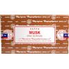Satya - 12 confezioni di bastoncini incenso Nag Champa al muschio