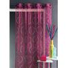 HomeMaison.Com HM69807210 Ricamato Organza Tenda in Poliestere 140 x 240 cm Nero