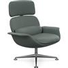 KNOLL poltrona girevole KN02 in pelle con schienale alto reclinabile - KN02-B-X-VO953