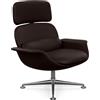 KNOLL poltrona girevole KN02 in pelle con schienale alto reclinabile - KN02-B-Z-SA811