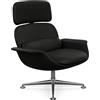 KNOLL poltrona girevole KN02 in pelle con schienale alto reclinabile - KN02-B-Z-SABLK