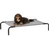Amazon Basics Cane Lettino rialzato rinfrescante per animali domestici, stoffa, Misura S, Tessuto: 72 x 57 cm, Grigio, L 90 x P 55 x H 19 cm