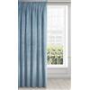 Eurofirany ria Tenda Oscurante, Tenda con Fettuccia Arricciatenda - 1 pz, Tenda Extra Lunga, Elegante, Tinta Unita, Soggiorno, Camera da Letto, Densità 290 g/m², 140x270 cm, Azzurro