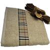 Deveaux - Asciugamano in Cotone con Ricamo Floreale, 25 x 25 x 3 cm, 100% Cotone, Beige, 25 x 25 x 3 cm