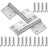 YYWEi Cerniere per Porta in Acciaio Inossidabile 2 Pz Connettori Per Cerniere con Vite Autofilettante per Porte in Legno Srotolate e Porte Interne