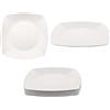 KM · Living Set di 6 piatti piani in plastica riutilizzabili bianco crema 25,5 cm (Made in Germany/infrangibile/BPA free/lavabile in lavastoviglie e forno a microonde)