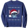 Disney Lilo & Stitch Santa Hat Stitch Ugly Sweater Style Felpa