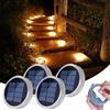 YiLaie Faretti Segnapassi 24 LED Solare Esterno, Attaccare al Bordo con Biadesivo | 4 Luci Solari Giardino Adesive 11cm Bianco Valdo IP67, Crepuscolare Calpestabile Carrabile Piscina Scale Vialetto Pavimento