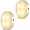 Daffodil LEC022 Luce Notturna LED con Sensore di Movimento, Luce Notte LED con Tamponi Adesivi e Magnete con 3 Modalità Luci LED per Armadi /Cucina /Vetrina /Toletta /Corridoio /Scala /Mansarda