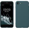 kwmobile Custodia Compatibile con Apple iPhone SE (2022) / iPhone SE (2020) / iPhone 8 / iPhone 7 Cover - Back Case per Smartphone in Silicone TPU - Protezione Gommata - petrolio matt