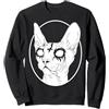 Pastel Goth Sphynx Black Metal Sphynx Gatto | Pastel Goth Grunge Punk Estetico Felpa