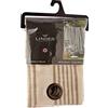 Linder 0513 /EF/375FR - Tenda con Occhielli, Modello Baya Simil Lino, a Righe, 145 x 265 cm, Colore: Ecru/spago