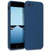 kwmobile Custodia Compatibile con Apple iPhone SE (2022) / iPhone SE (2020) / iPhone 8 / iPhone 7 Cover - Back Case per Smartphone in Silicone TPU - Protezione Gommata - blu scuro