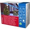 Konstsmide 3610-140 / Catena di luci Micro LED Effetto luccicante / 40 diodi Bianco Caldi / 5X Luccicanti 35x Punti Luce Fermi / 24V trasformatore da Esterno/Cavo Nero
