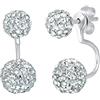 Elli Orecchini a Perno da Donna in Argento 925 con Cristallo Swarovski