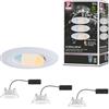 Paulmann 99935 Lampada da incasso LED Calla tonda set da 3 incl. 3x5,5W IP65 bianco opaco luce per armadi plastica 3000 K 16.5 W, 3 pezzi