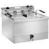 Friggitrice elettrica da banco con RUBINETTO, Lt. 18 - Kw. 9.00