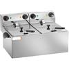 Friggitrice elettrica da banco, Lt. 6+6 - Kw. 3.25 + 3.25