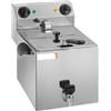 Friggitrice elettrica da banco con RUBINETTO, Lt. 6 - Kw. 3.25