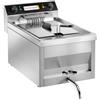 Friggitrice elettrica da banco con RUBINETTO, Lt. 12 - Kw. 9.00