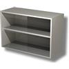 Ristotecno Pensile inox a giorno con 1 ripiano. H.cm. 65 - 160x40x65H - AISI 430