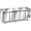 Tavolo CONGELATORE 4 porte, 560 Lt. Acciaio inox. -18°/-22°C. - Cm. 223x70x85H.