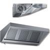 Ristotecno Cappa aspirante Snack a parete con motore - prof. 90 cm - 180x90x45H - Senza Regolatore di Velocità - AISI 430