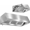 Ristotecno Cappa d'aspirazione a parete con motore. Prof. 90 - 200x90x45H - AISI 430