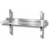 Ristotecno Mensola a parete SINGOLA forata completa di supporto. Prof. 30 - 70x30x4H - AISI 430