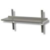 Ristotecno Mensola a parete SINGOLA forata completa di supporto. Prof. 40 - 60x40x4H - AISI 430