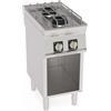 Cucina a GAS 2 fuochi a fiamma libera. Dim.cm. 35x70x85H. - Potenza termica 9,5 Kw.