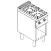 Cucina a GAS 2 fuochi a fiamma libera. Dim.cm. 40x90x85H. - Potenza termica 11,2 Kw.