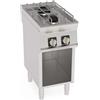 Cucina a GAS 2 fuochi a fiamma libera. Dim.cm. 35x70x85H. - Potenza termica 12 Kw.