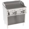 Fry Top a gas con piano RIGATO . Dim.cm. 70x70x85H. - Potenza termica 14 Kw.